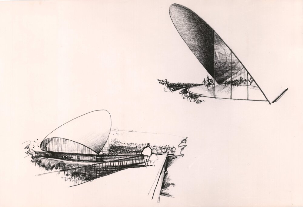 Sidney Myer Music Bowl, Concept Drawings, sheet 1