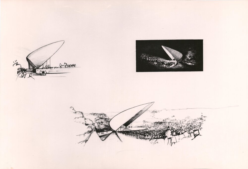 Sidney Myer Music Bowl, Concept Drawings, sheet 3