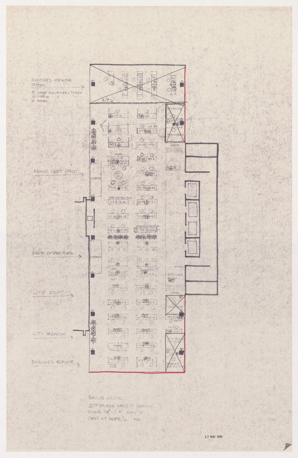 Eagle Star House, Second Floor layout,