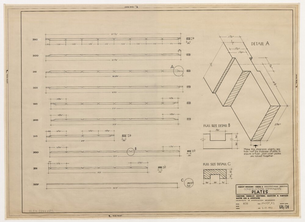 Precut Housing - Series 2. Manufacturing Drawing. Construction Components. Plates