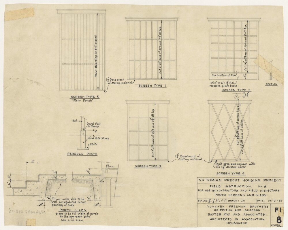 [Victorian Pre-cut Housing] Field Instruction for Use by Contractors and Field Inspectors
