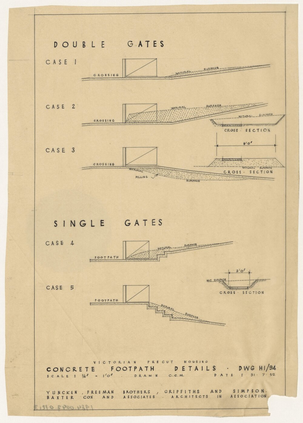 [Victorian Pre-cut Housing] Concrete Footpath Details