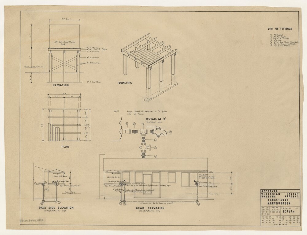[Victorian Pre-cut Housing] Tankstands. Maryborough
