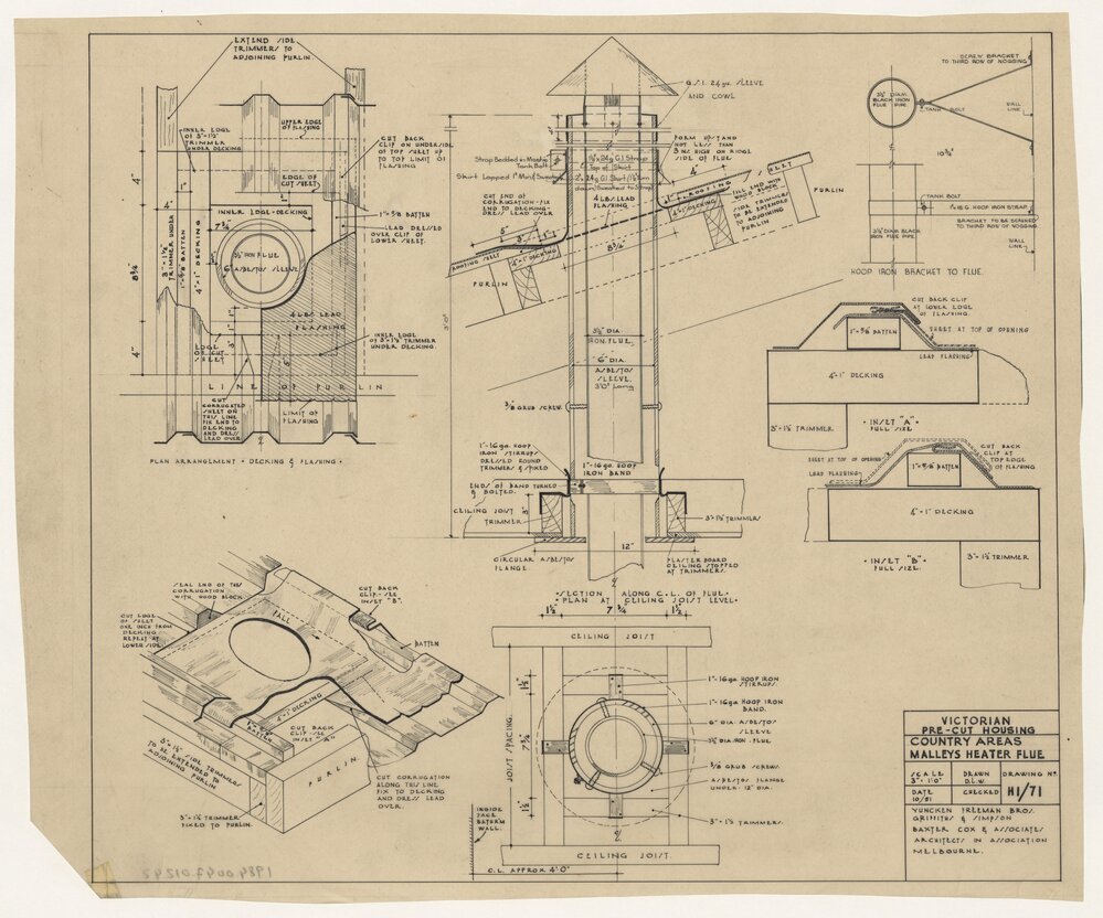[Victorian Pre-cut Housing] Country Areas. Malleys Heater Flue