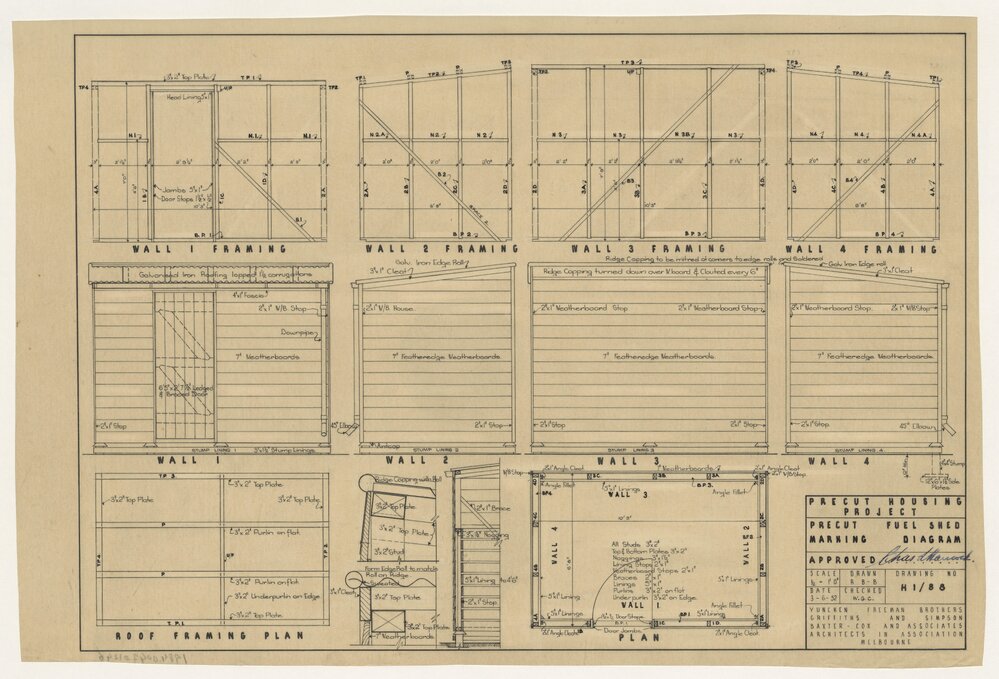 [Victorian Pre-cut Housing] Precut Fuel Shed Marking Diagram