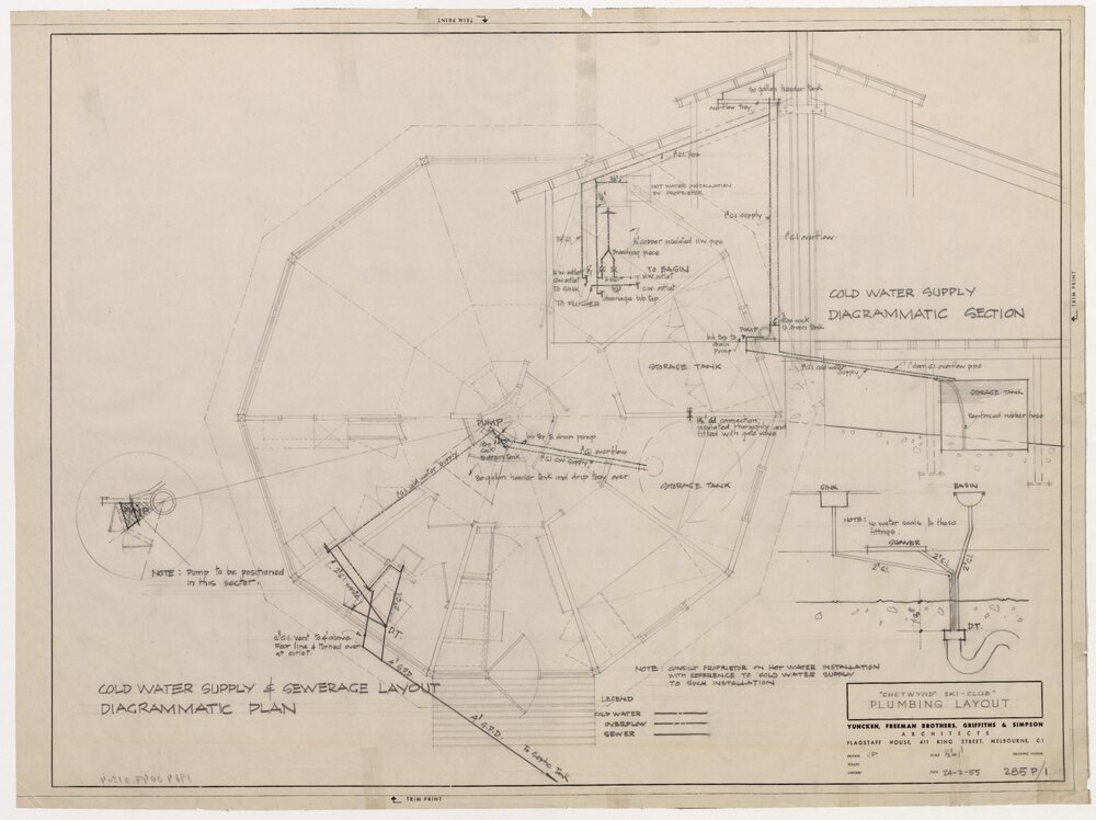 Chetwynd Ski Club. Plumbing Layout
