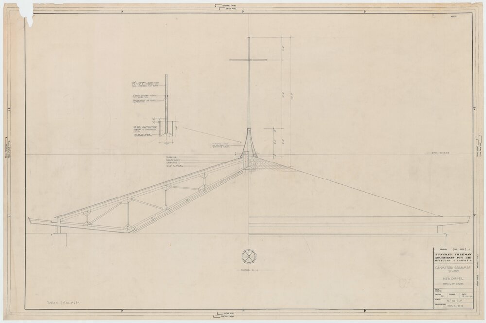 Canberra Grammar School New Chapel. Crypt Store Room Door