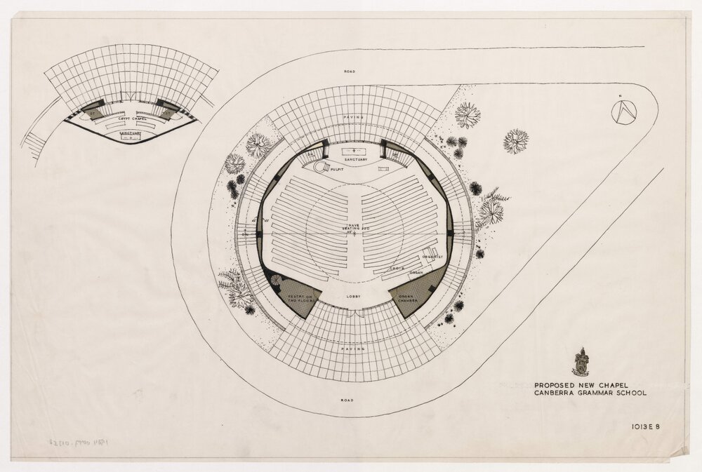 Proposed New Chapel Canberra Grammar School. Plan View of Layout