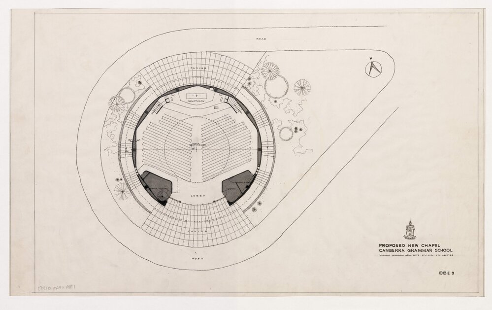 Proposed New Chapel Canberra Grammar School. Plan View of Layout