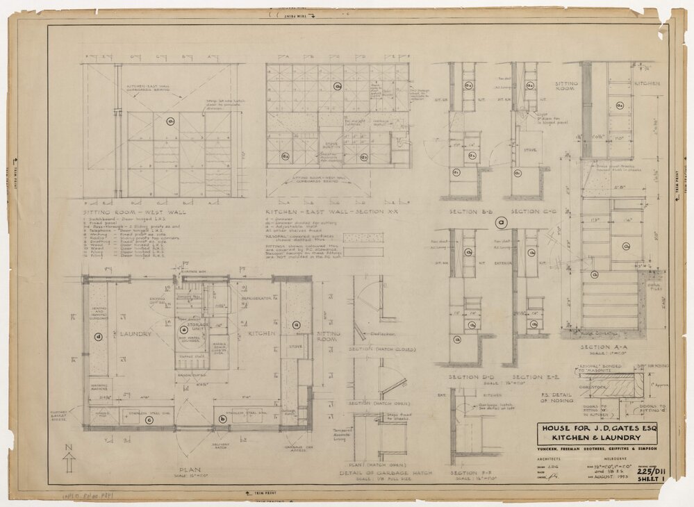 House for J D Gates Esq. Kitchen and Laundry
