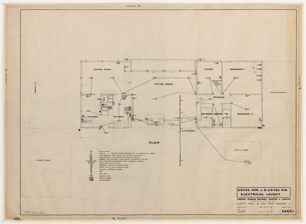 House for J D Gates Esq. Electrical Layout