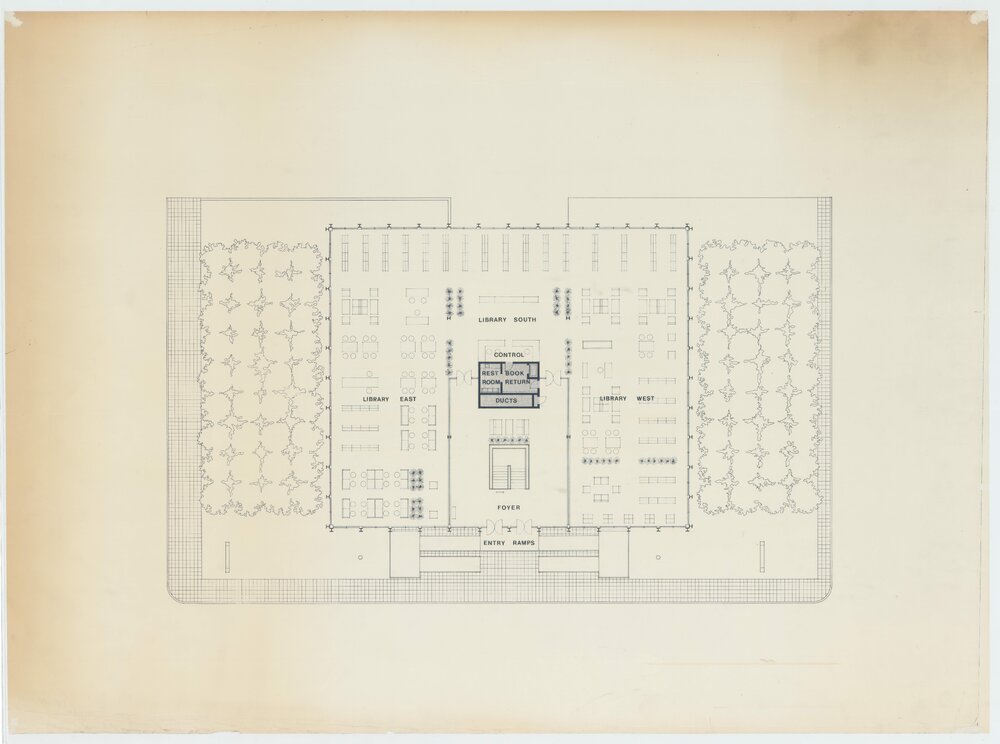 [Prahran City Council Library]. Plan. Print of 1984.0047.01443
