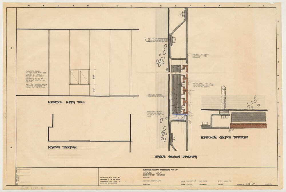 [Estates House.] Ground Floor Directory Board