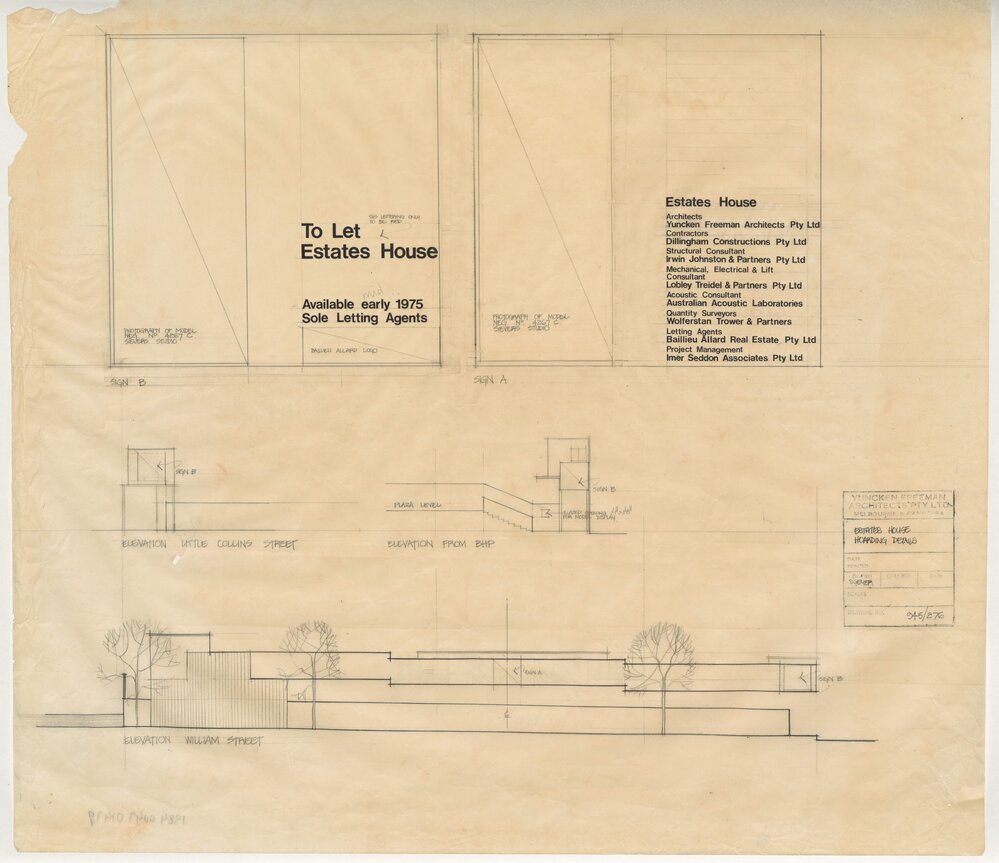 Estates House. Hoarding Details