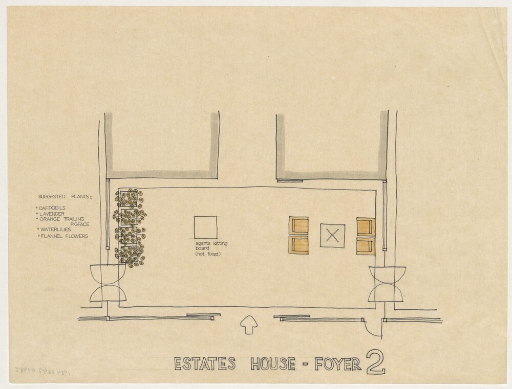 Estates House. Foyer 2. Includes Suggested Plants
