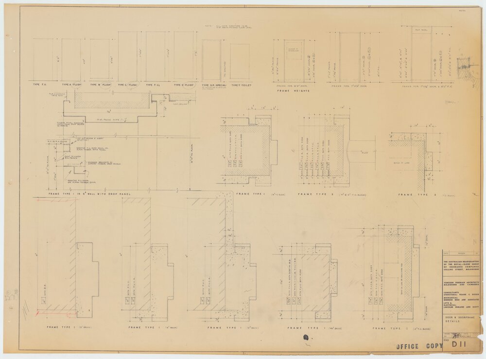 Royal Globe Insurance. Door &amp; Doorframe Details