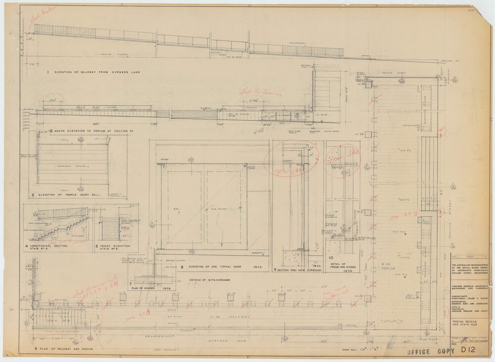 Royal Globe Insurance. Podium Details &amp; Stair No 8