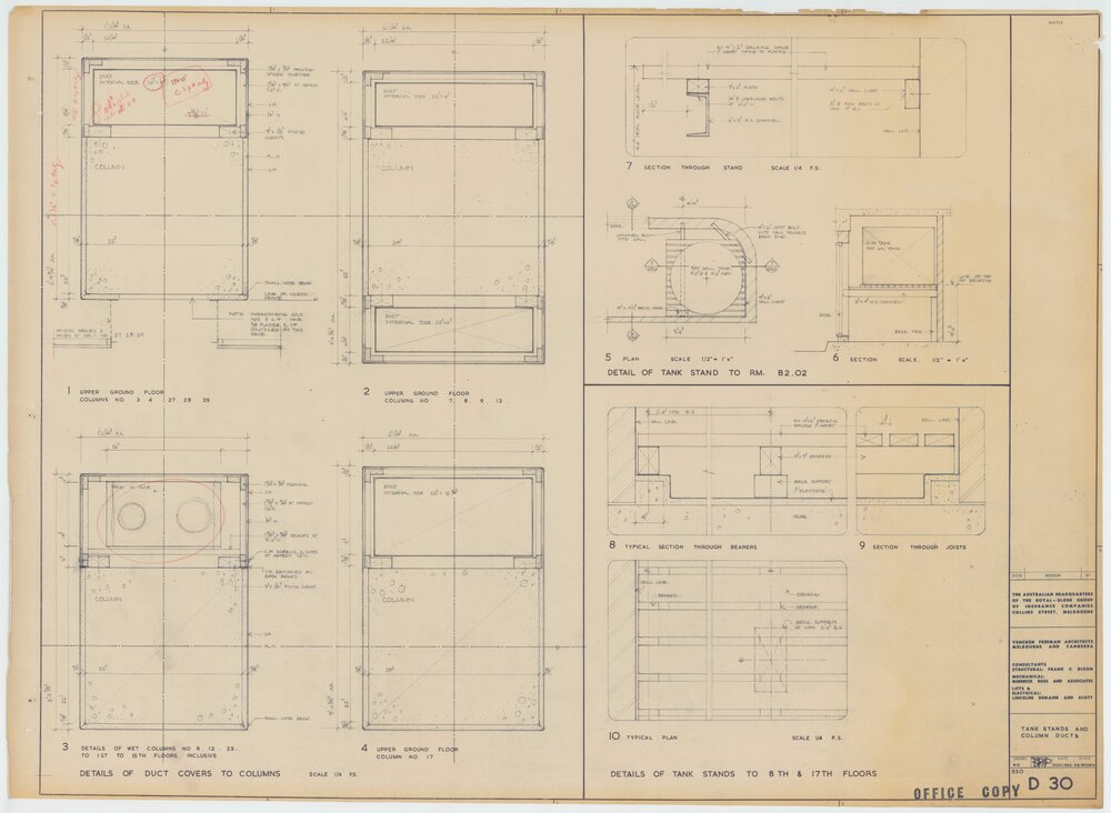 Royal Globe Insurance. Tanks Stands &amp; Column Ducts