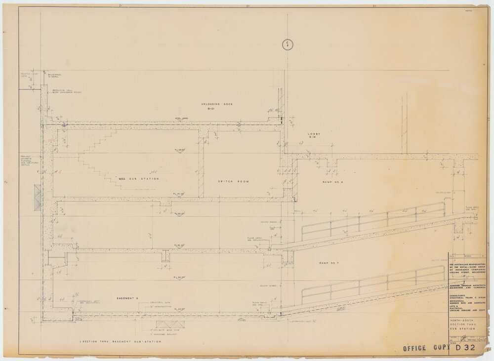 Royal Globe Insurance. North South Section Thru Sub-Station