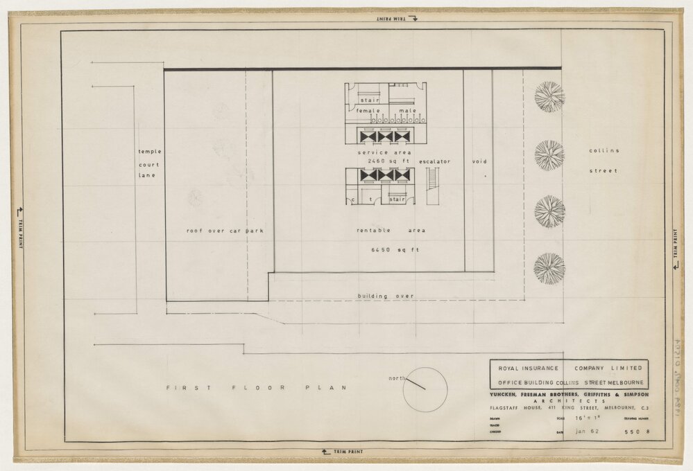 Royal Insurance Company, Office Building, First Floor Plan