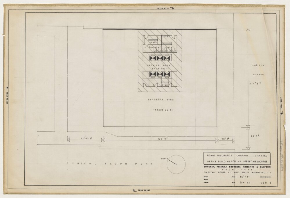 Royal Insurance Company, Office Building, Typical Floor Plan