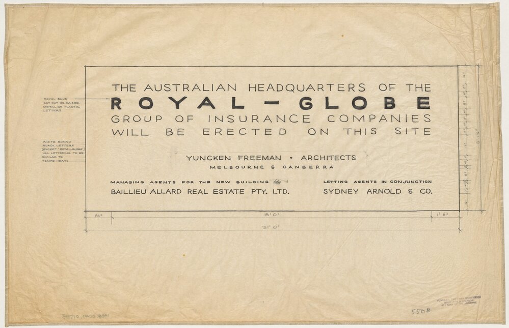 [Layout of lettering for site sign]