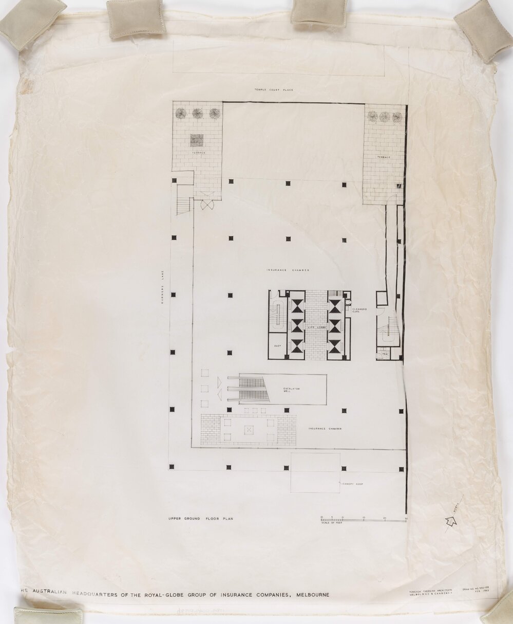 The Australian Headquarters of the Royal Globe Group of Insurance Companies, Melbourne, Upper Floor Plan
