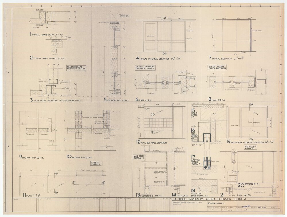 [La Trobe University Agora Extension - Stage 2] Joinery Details