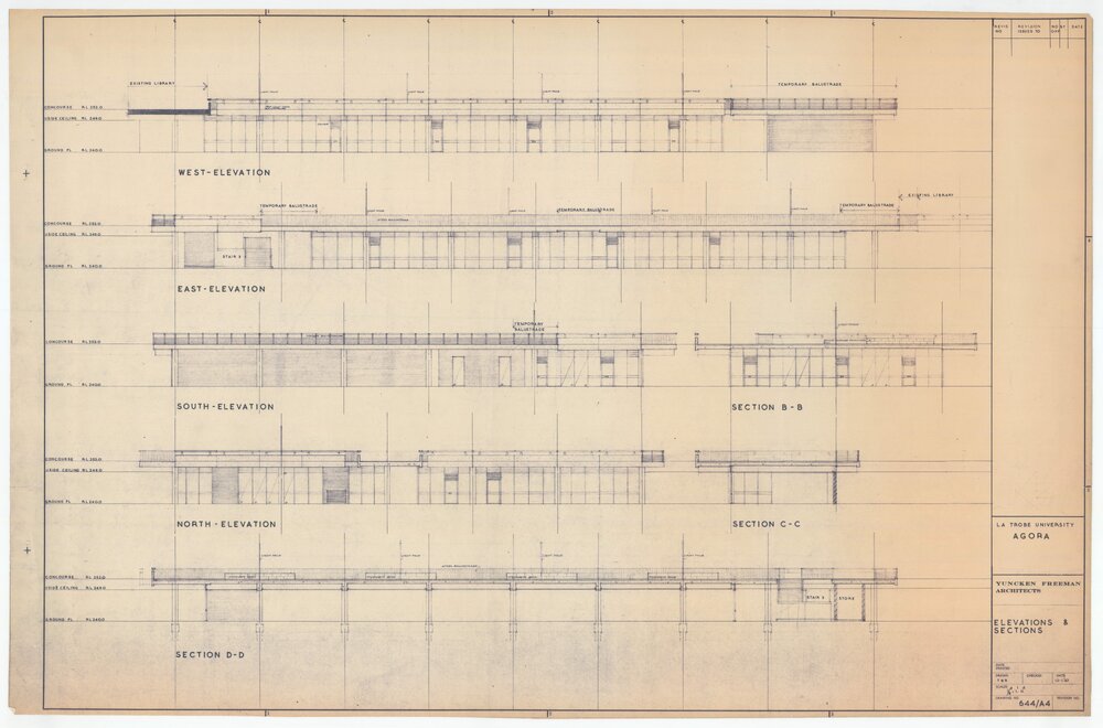 [La Trobe University Agora] Elevations &amp; Sections