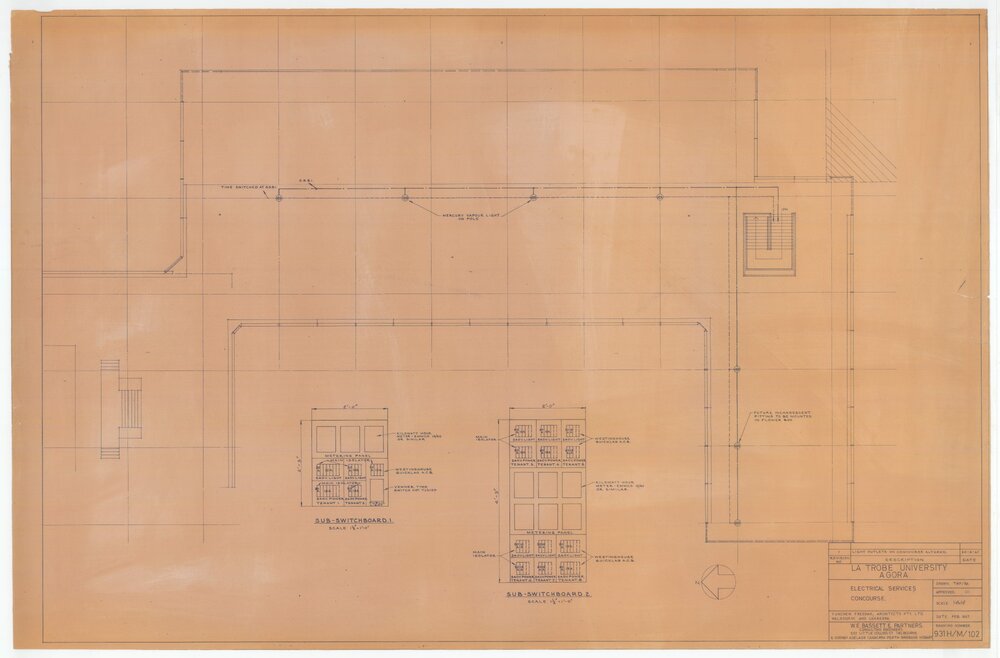 [La Trobe University Agora] Electrical Services. Concourse