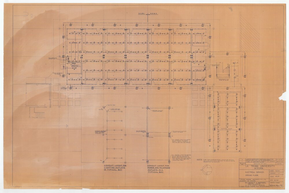 [La Trobe University Agora] Electrical Services. Ground Floor