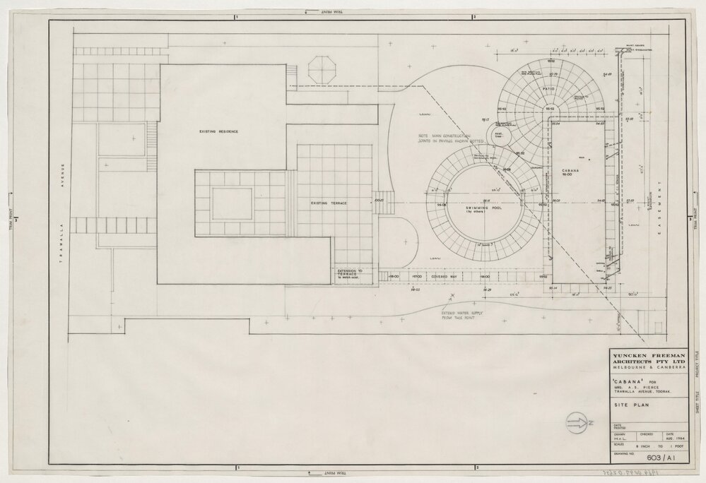 ['Cabana' for Mrs. A.S. Pierce Residence]. Site Plan