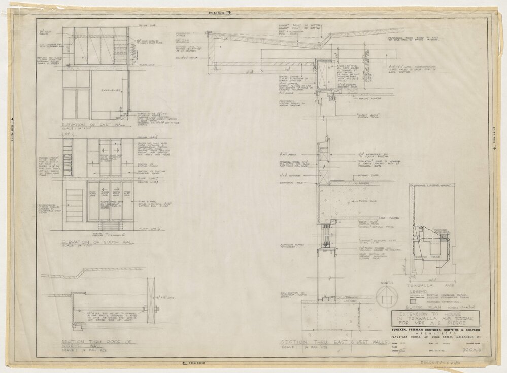 [A.S. Pierce Residence]. Plan of Survey of Part of Crown Portion 15, Parish of Prahran, County of Bourke