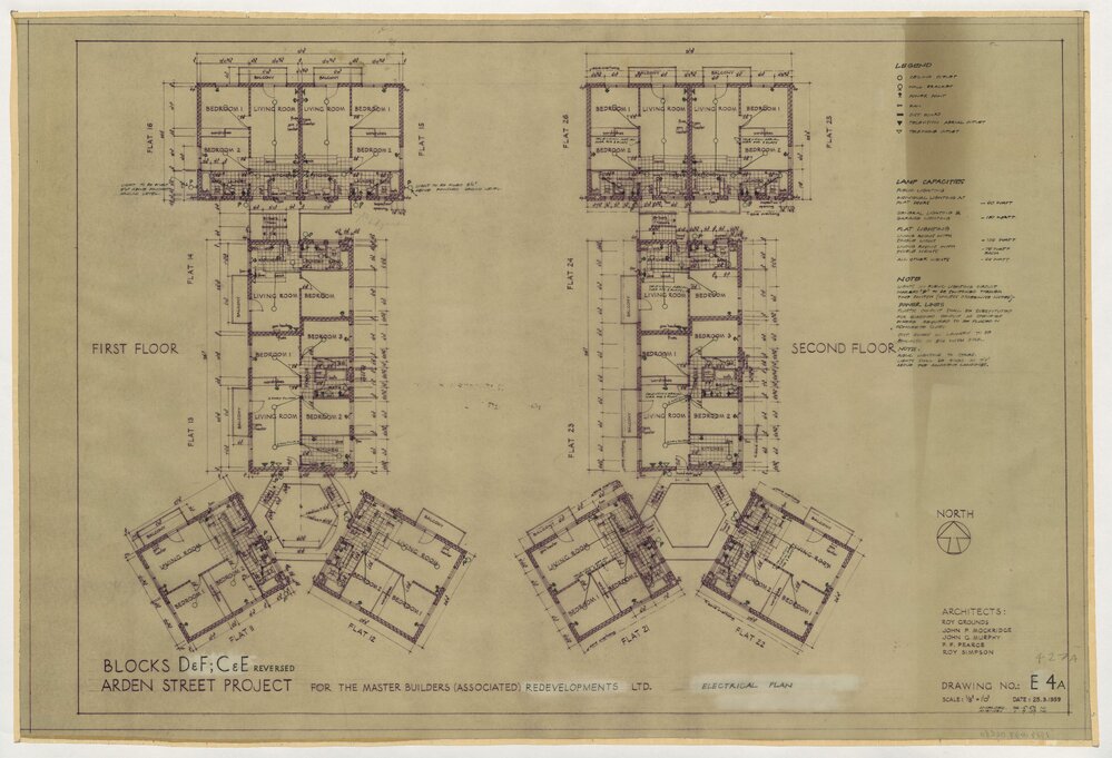 [Arden Street Project]. Blocks D &amp; F; Blocks C &amp; E Reversed