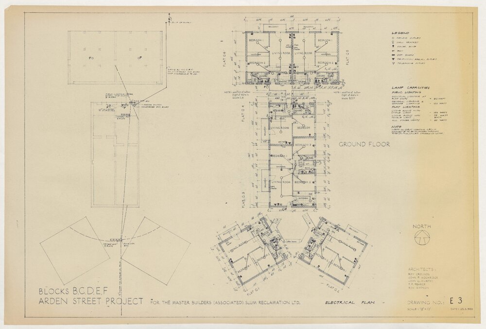 [Arden Street Project]. Blocks B, C, D, E, F