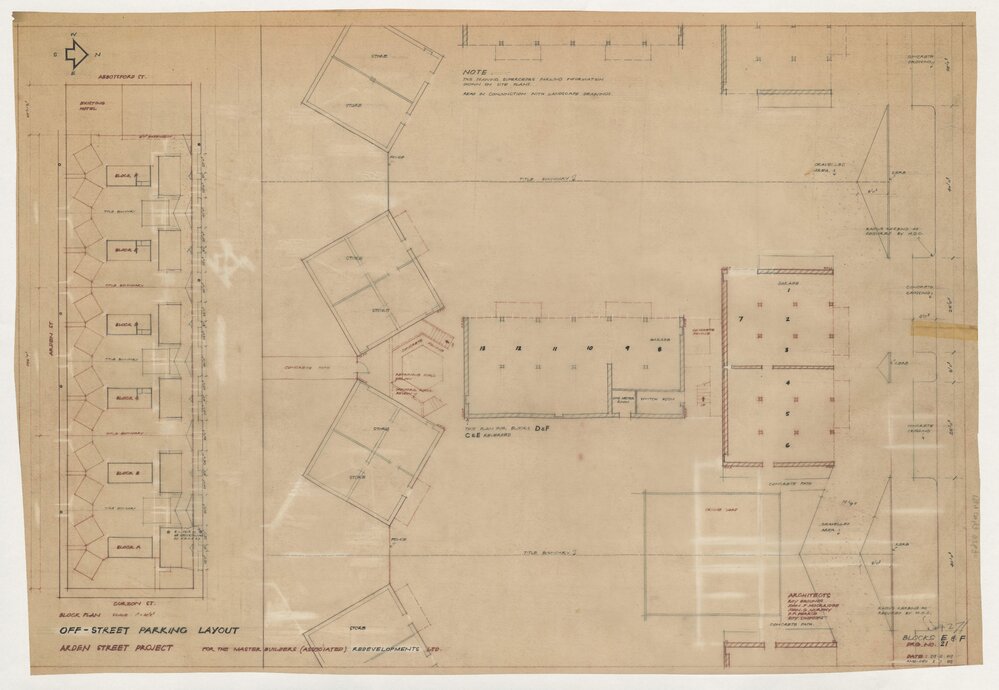 [Arden Street Project]. Off Street Parking Layout