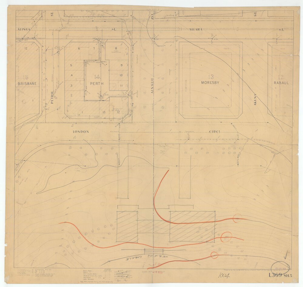 [National Capital Development Commission]. Topographical drawing proposed by the Lands and Survey Branch, Department of the Interior, Canberra ACT