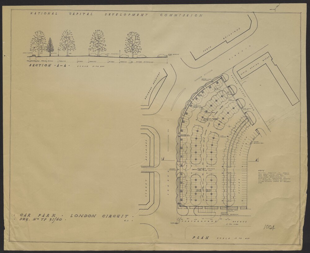 [National Capital Development Commission]. Car Park London Circuit
