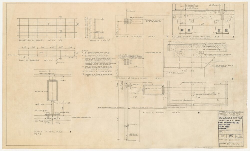 [The Royal-Globe Group of Companies]. Frame for Ceramic Screen - Upper G.F.
