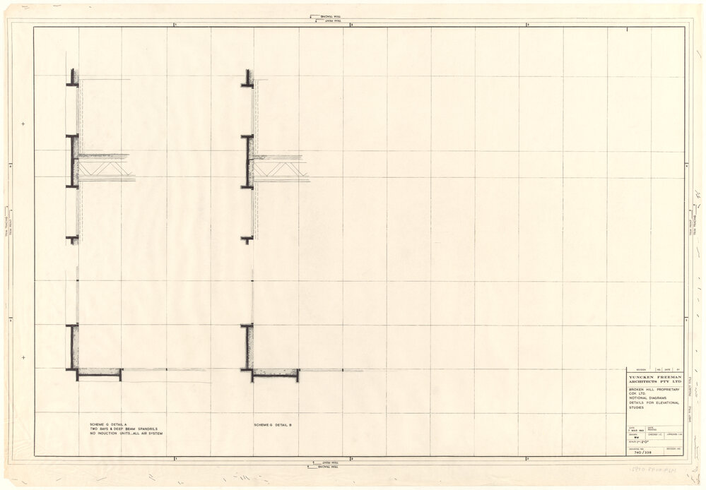 BROKEN HILL PROPRIETARY COY. LTD. NOTIONAL DIAGRAMS DETAILS FOR ELEVATIONAL STUDIES [BHP House]