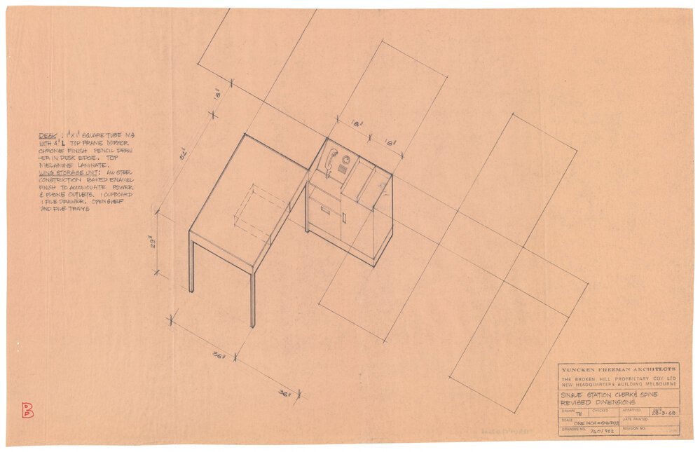 SINGLE STATION CLERK'S SPINE REVISED DIMENSIONS [BHP House]