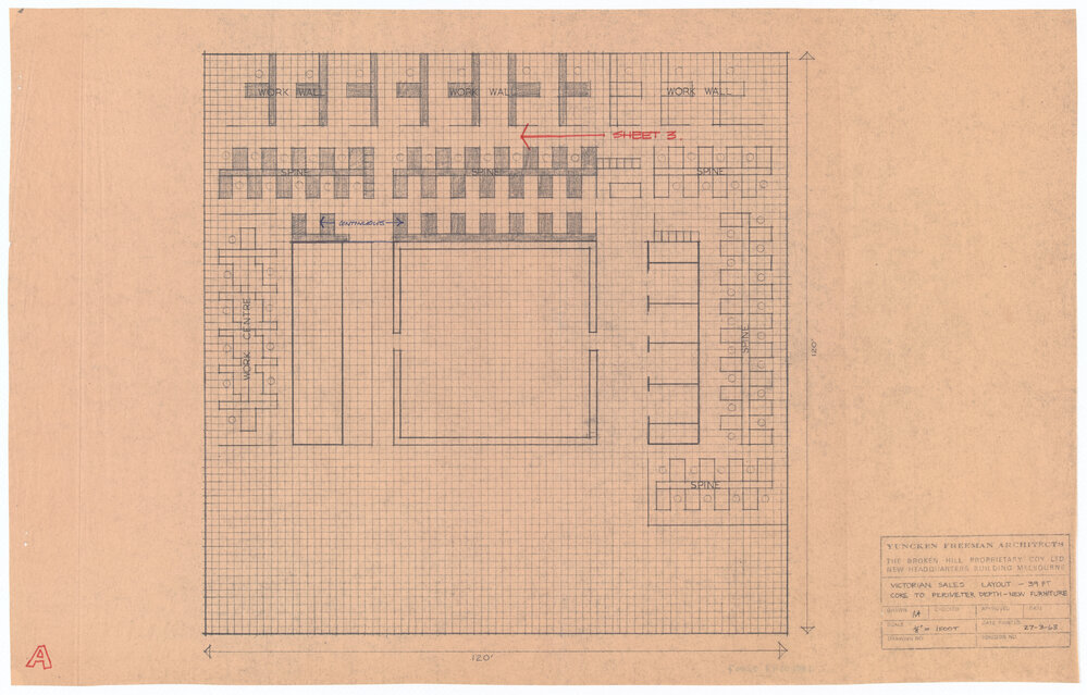 VICTORIAN SALES LAYOUT - 39 FT CORE TO PERIMETER DEPTH - NEW FURNITURE [BHP House]