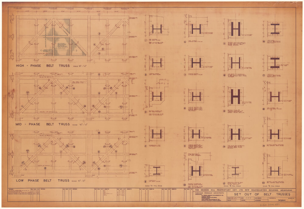 SET OUT OF BELT TRUSSES [BHP House]
