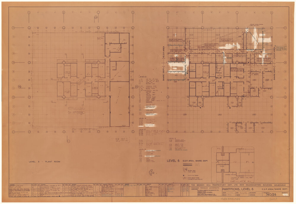 PARTITIONS, LEVEL 6 E.D.P. AREA / SHARE DEPT. [BHP House]