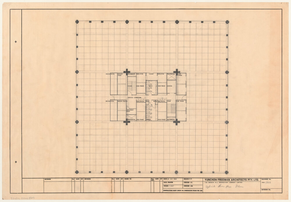 THE BROKEN HILL PROPRIETARY COMPANY LIMITED Typical Low-Phase Floor [BHP House]