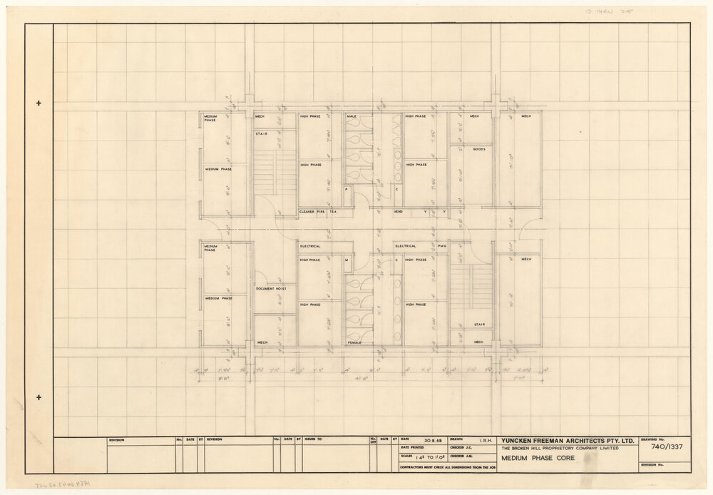 THE BROKEN HILL PROPRIETORY COMPANY LIMITED MEDIUM PHASE CORE [BHP House]