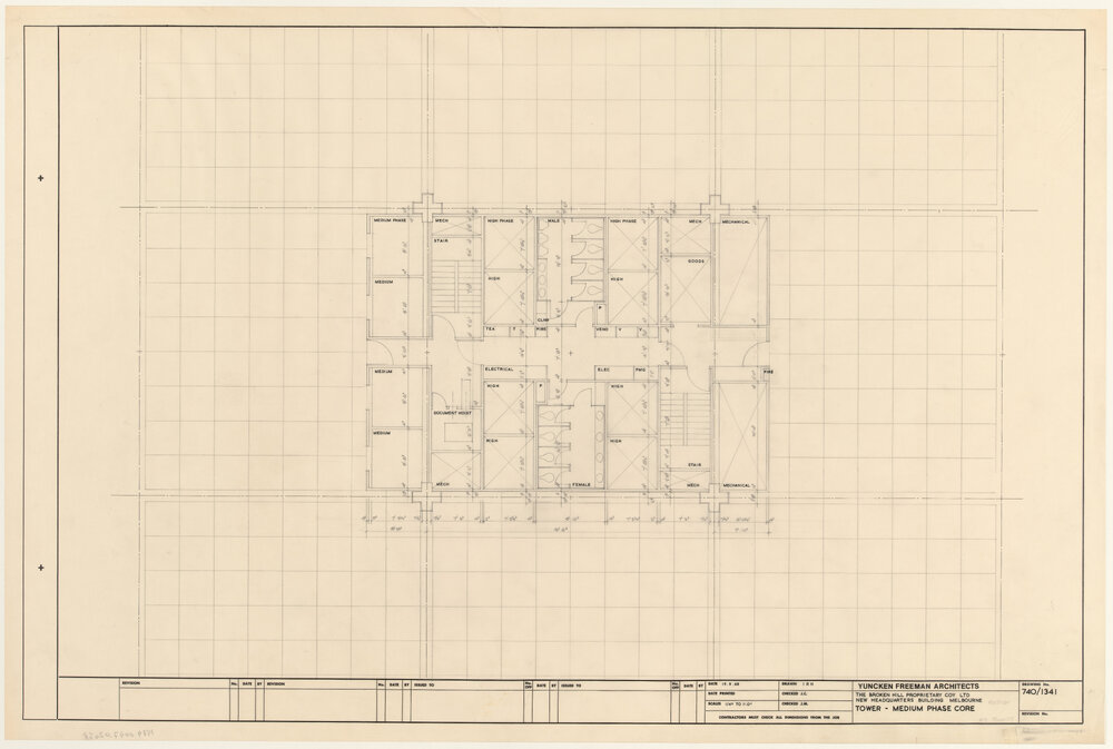 THE BROKEN HILL PROPRIETARY COY LTD NEW HEADQUARTERS BUILDING MELBOURNE TOWER - MEDIUM PHASE CORE [BHP House]