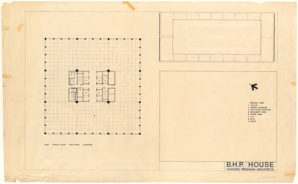 PLAN TYPICAL FLOOR HIGH PHASE ELEVATORS [BHP House]