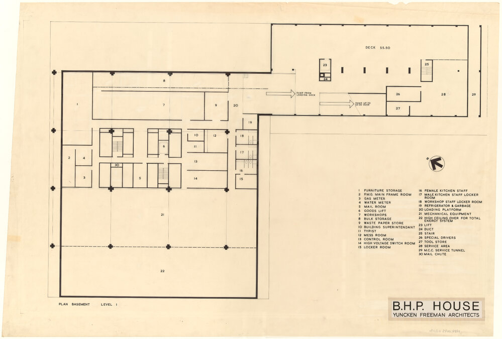 PLAN BASEMENT LEVEL 1 [BHP House]