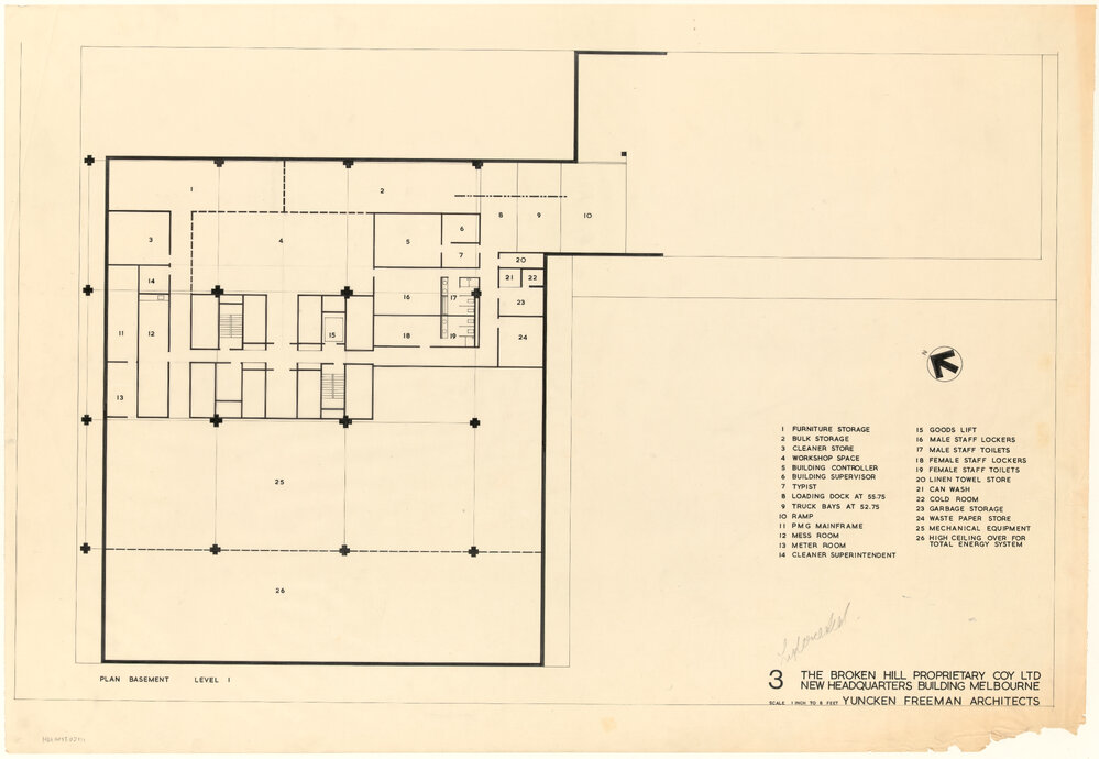 PLAN BASEMENT LEVEL 1 [BHP House]